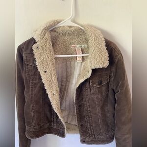 Abercrombie & Fitch Brown Jacket with Cream Lining